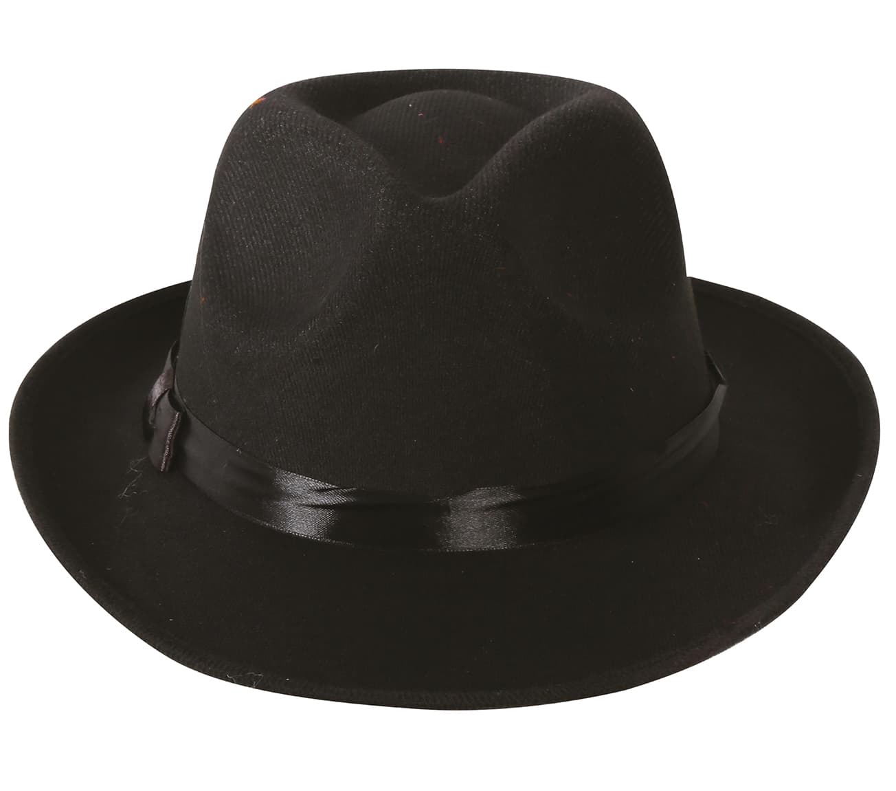 Sort gangsterhat med sort bånd