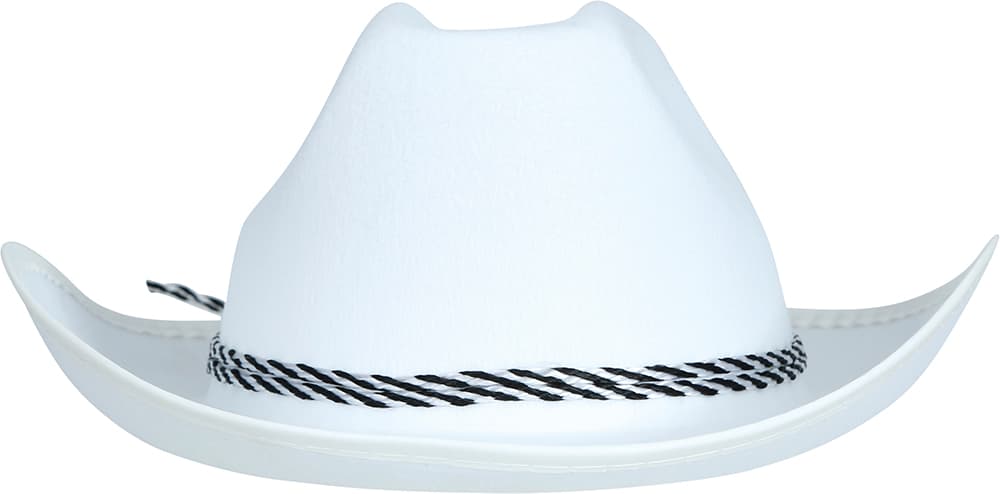 Hvid cowboyhat i filt
