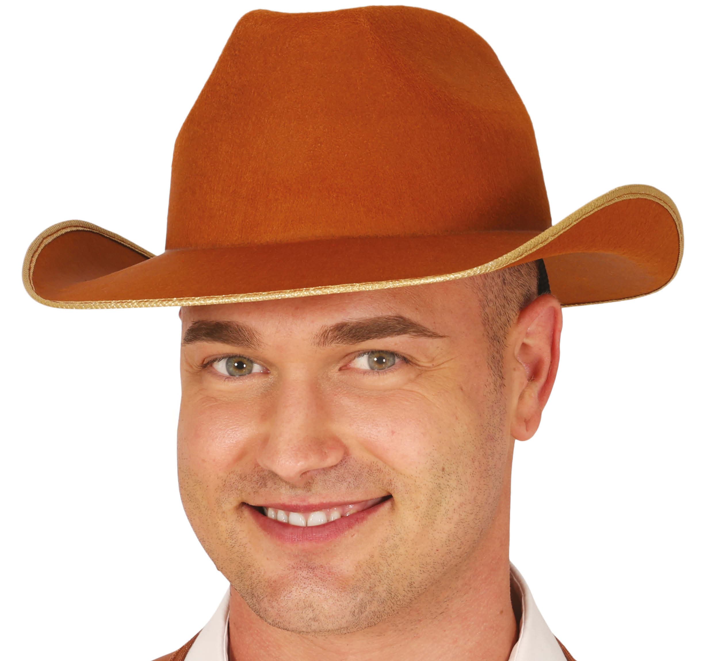 Brun cowboyhat i filt