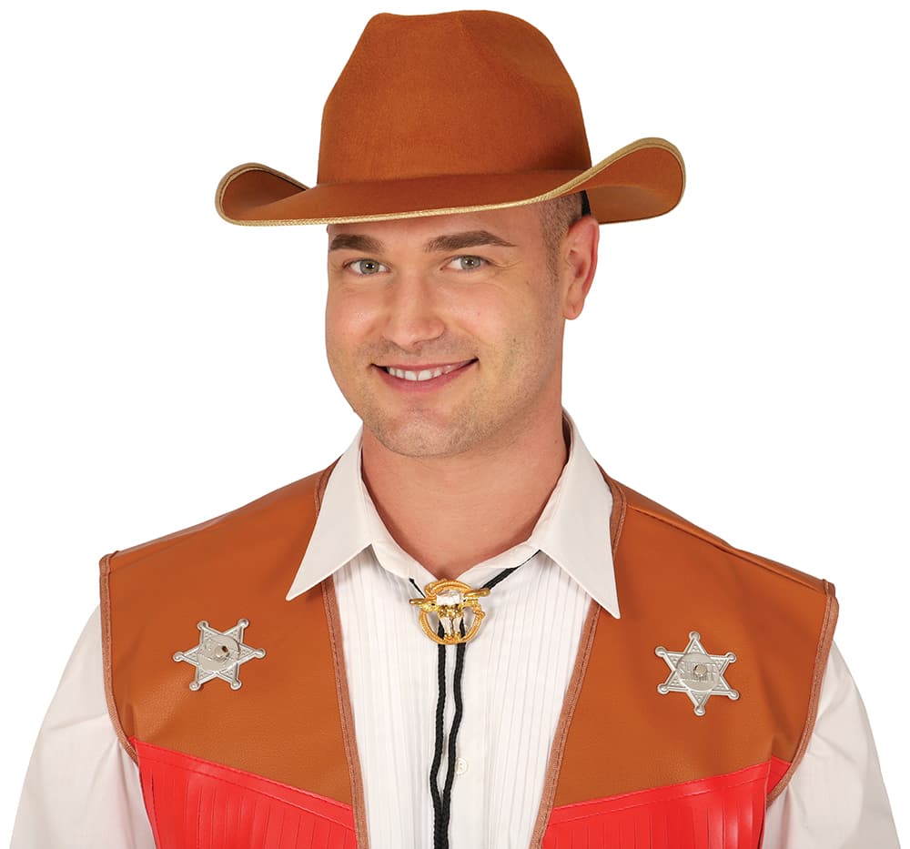 Brun cowboyhat i filt