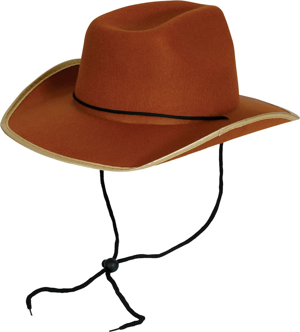 Brun cowboyhat i filt