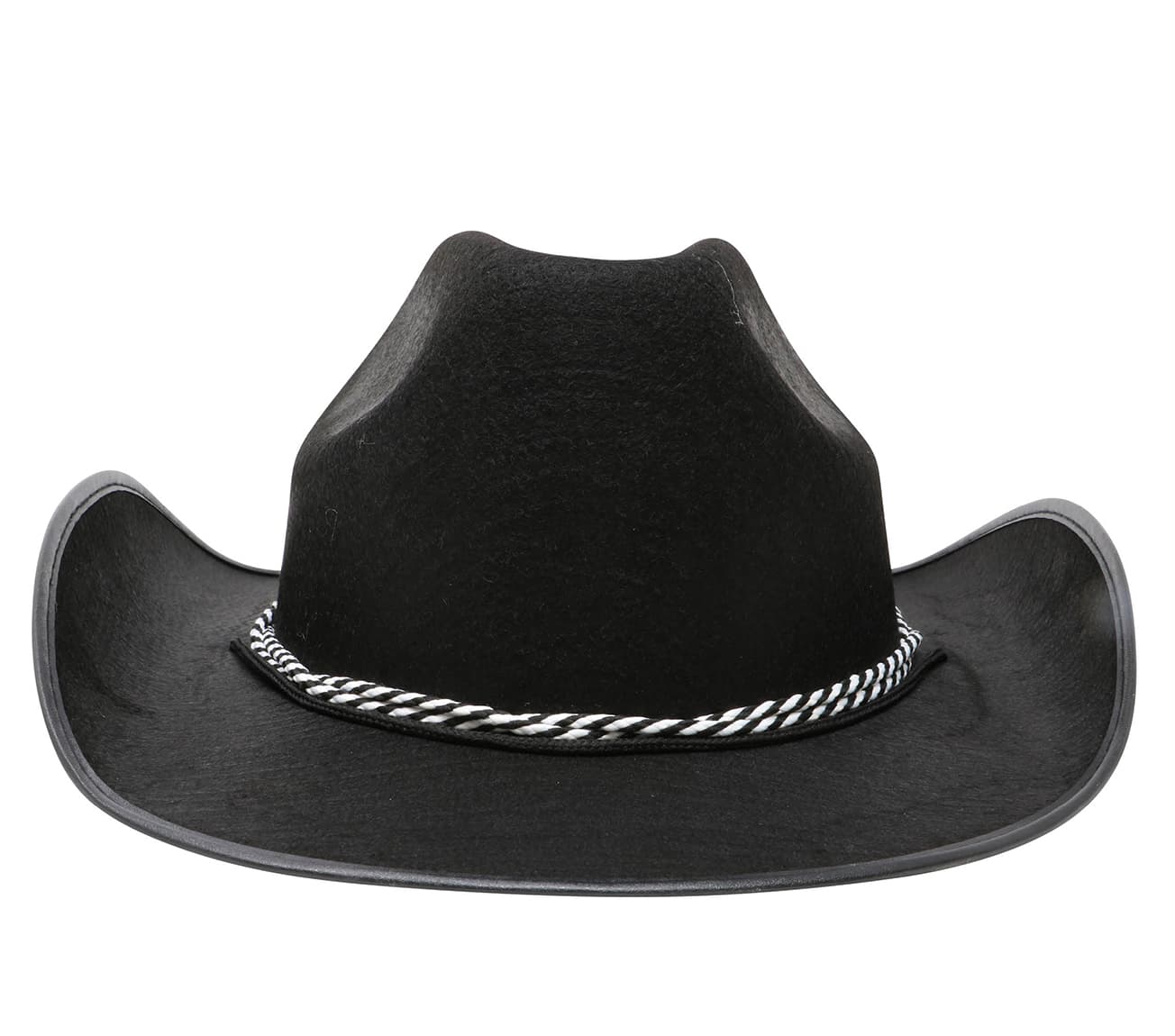 Sort cowboyhat i filt