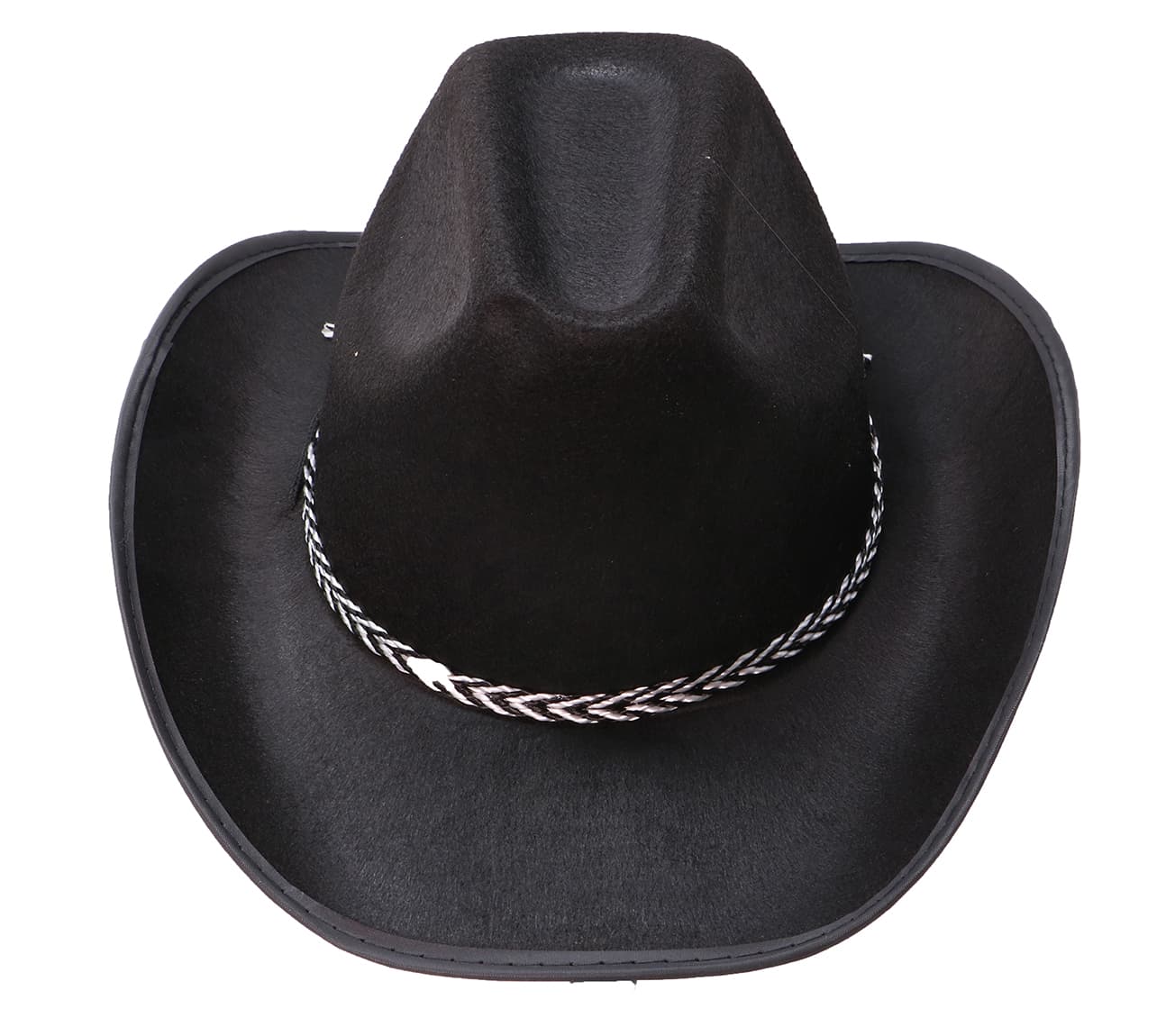 Sort cowboyhat i filt