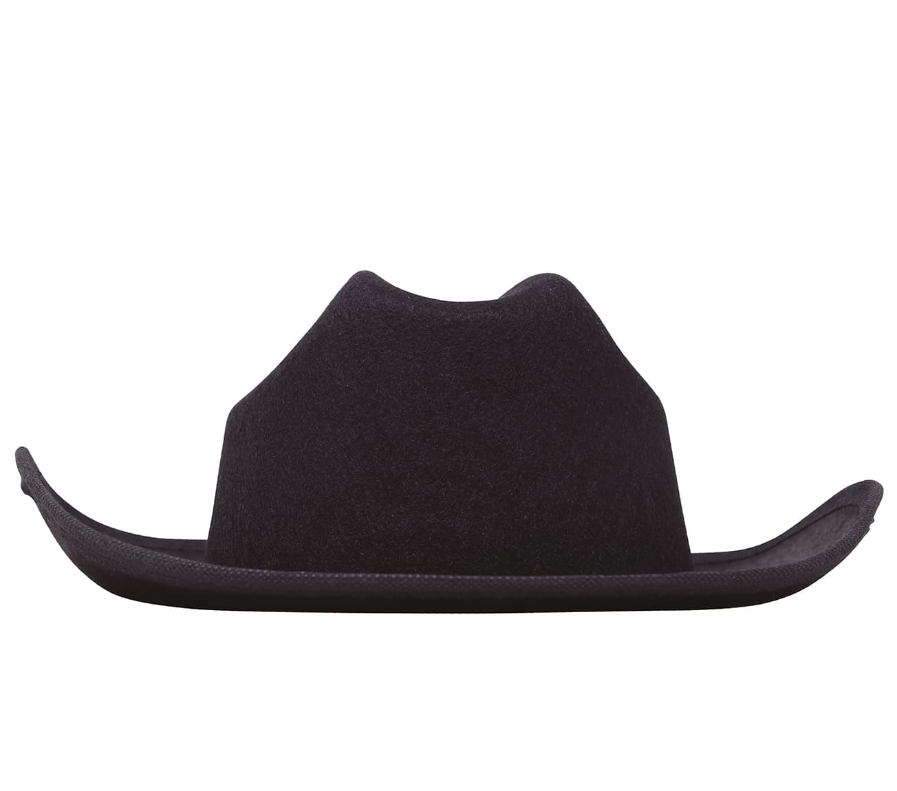 Sort cowboyhat i filt til børn