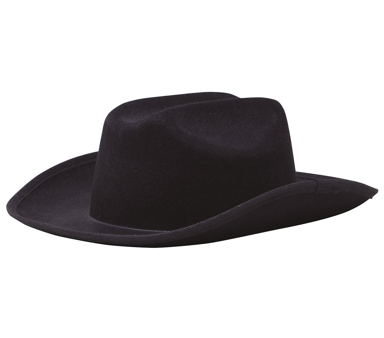 Sort cowboyhat i filt til børn