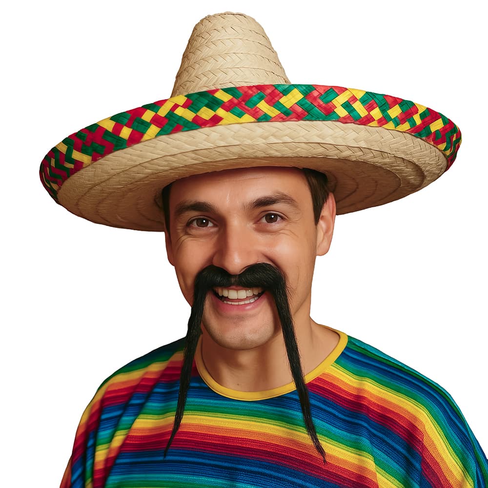 Mexicansk stråhat, 50 cm, lys