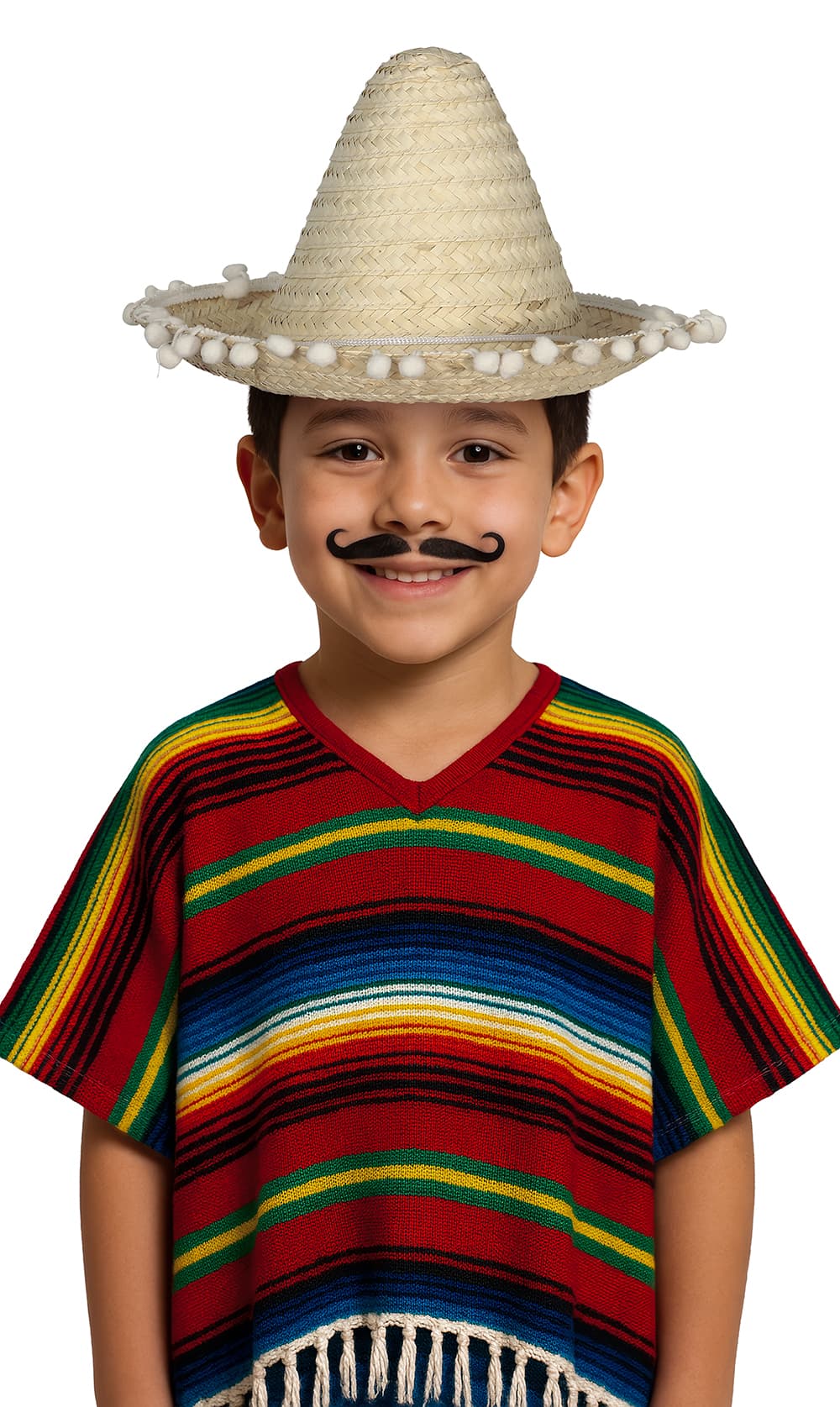 Mexicansk stråhat 33 cm, stråfarvet