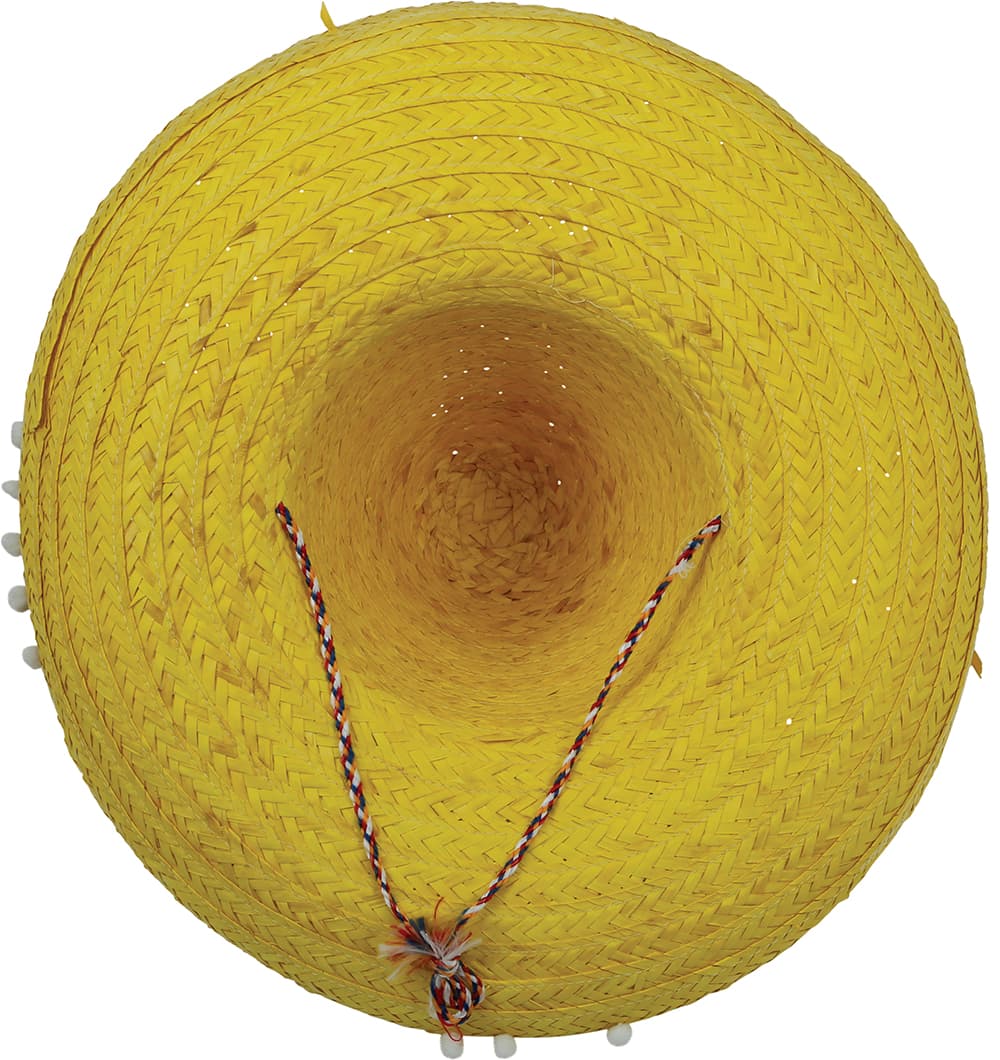 Mexicansk stråhat 45 cm, gul