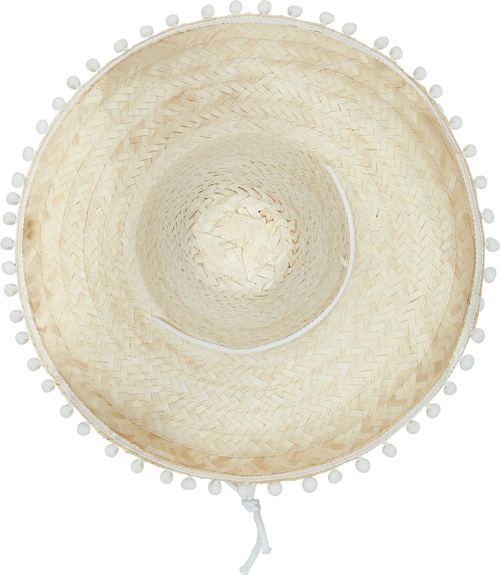 Mexicansk stråhat 45 cm, stråfarvet
