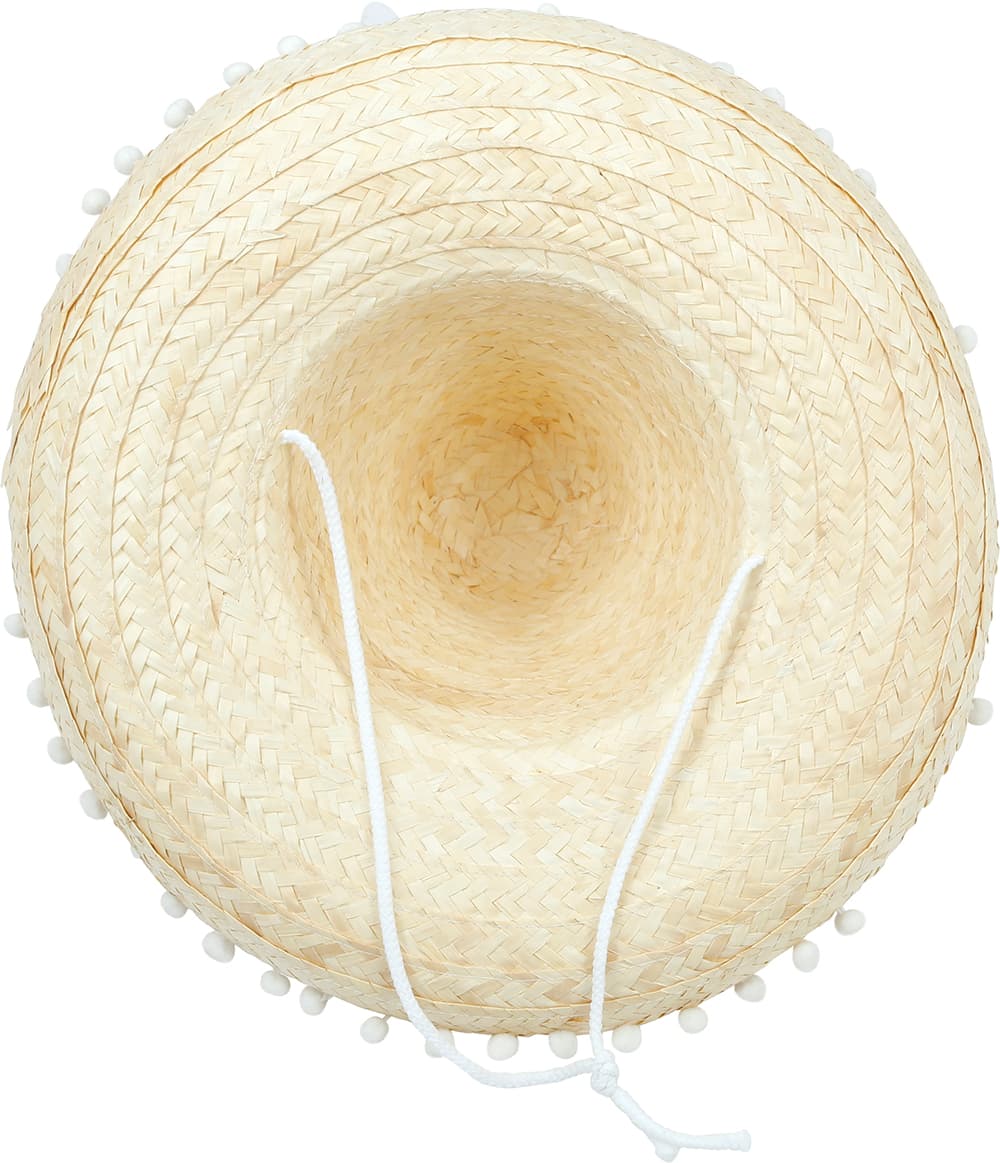 Mexicansk stråhat 45 cm, stråfarvet