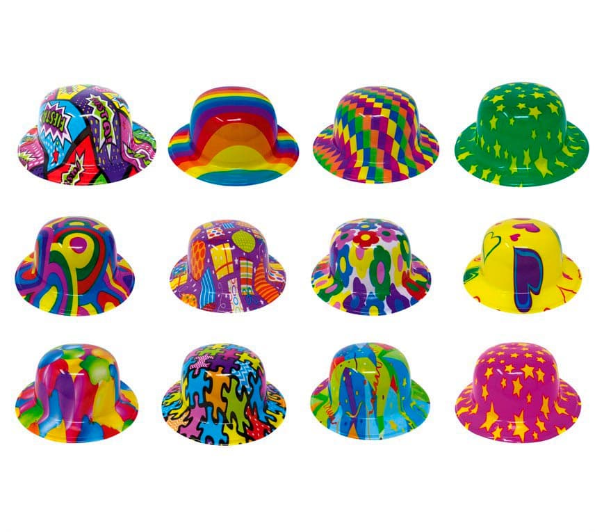 Farvet bowlerhat, PVC