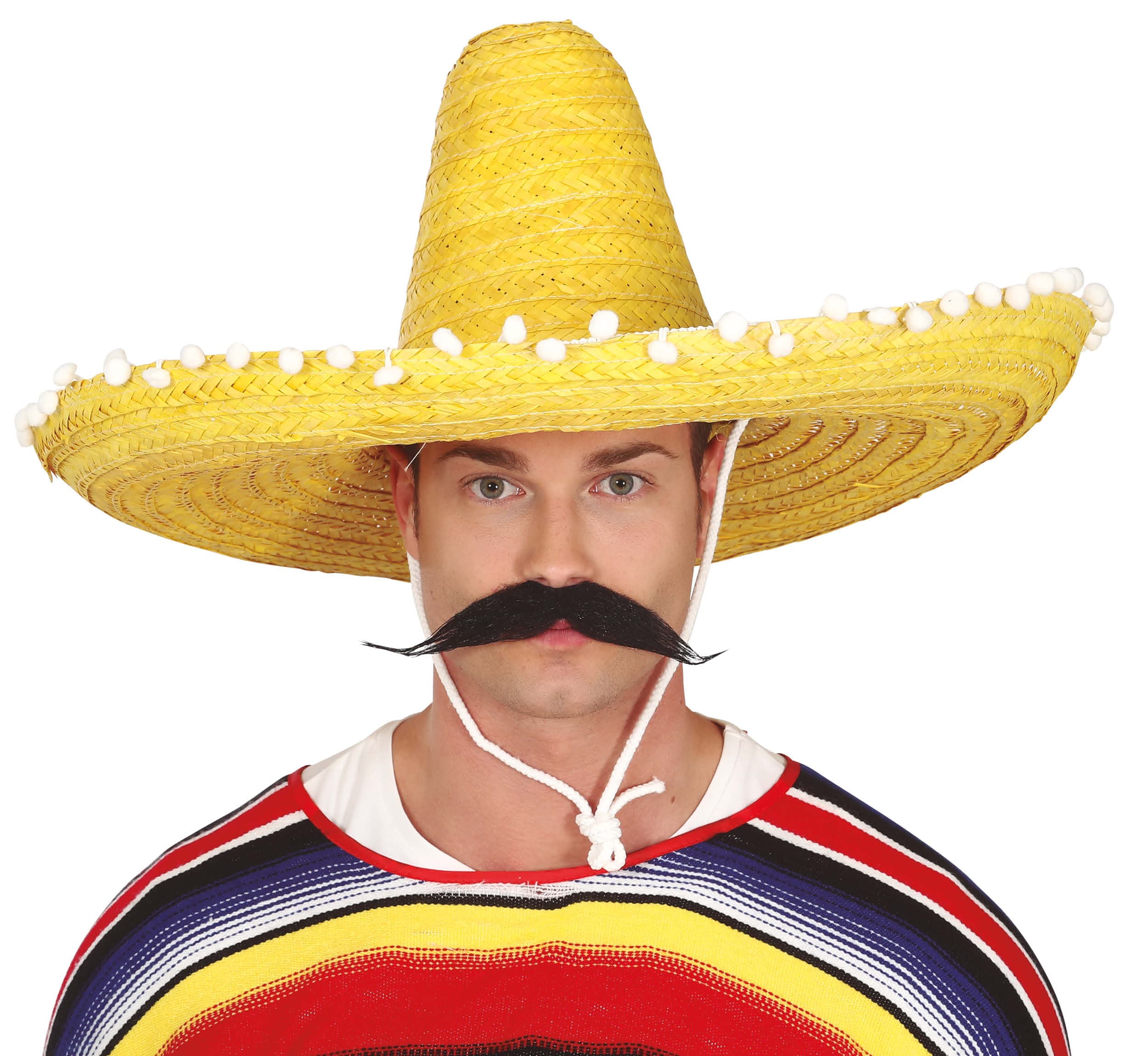 Mexicansk stråhat 60 cm, gul