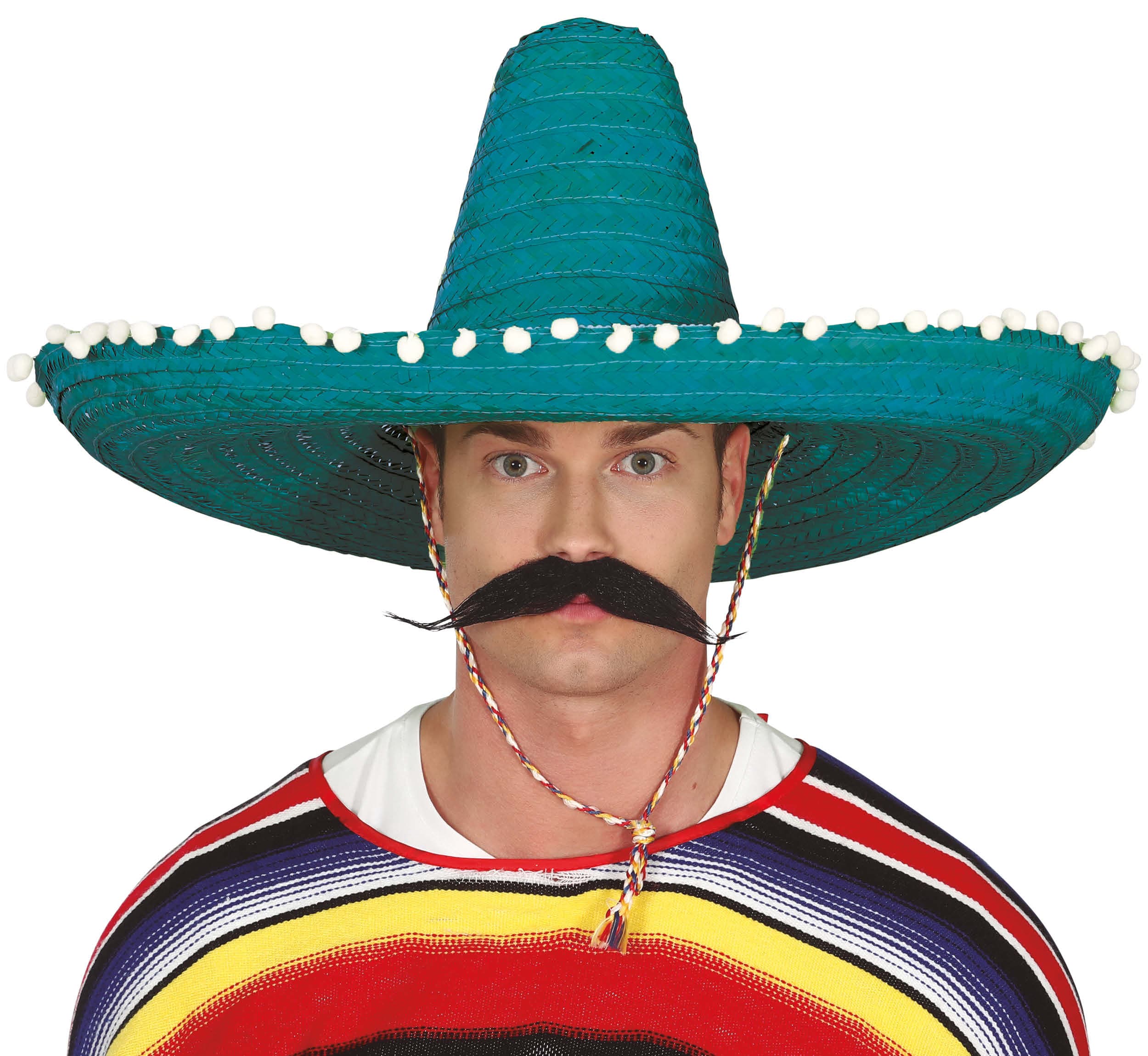 Mexicansk stråhat 60 cm, grøn