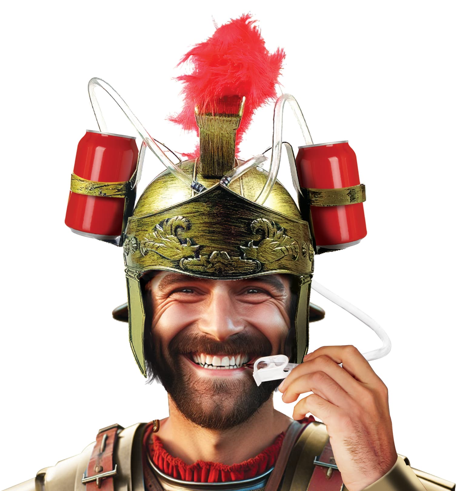 Gladiatorhjelm med ølholder