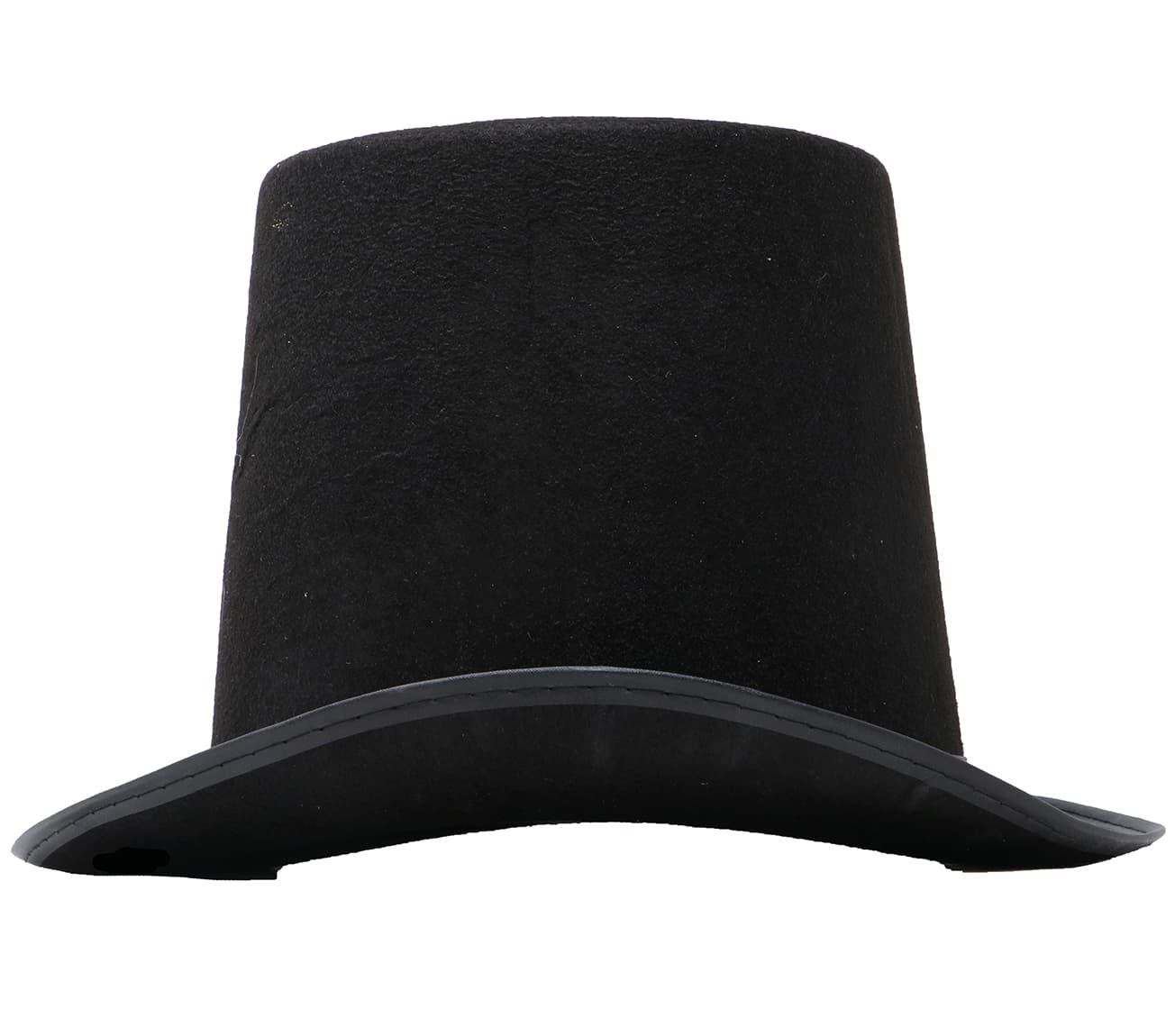 Sort høj hat i filt, 20 cm