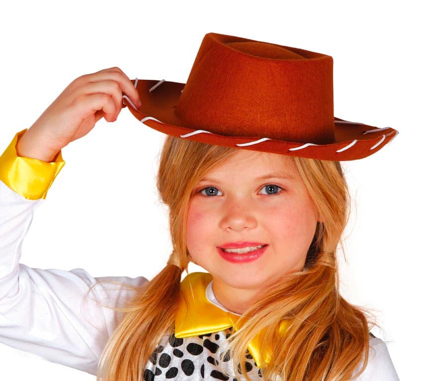 Cowboyhat i filt til børn