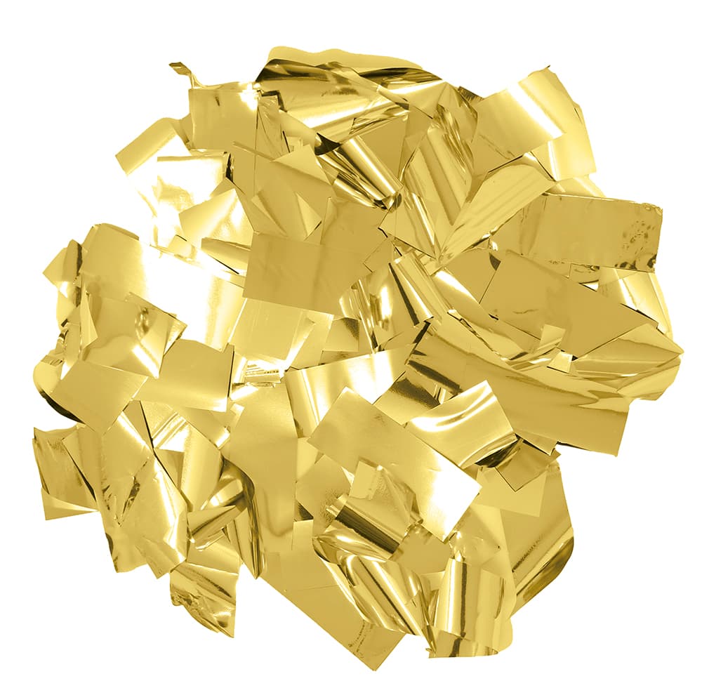 Pose med 3 konfettikanoner, 10,5 cm, guld