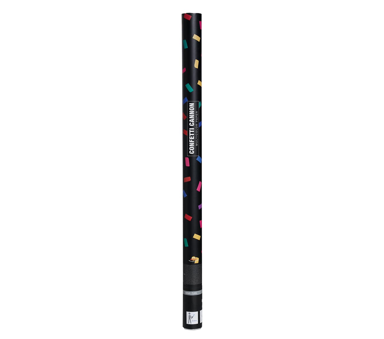 Flerfarvet konfettikanon 80 cm