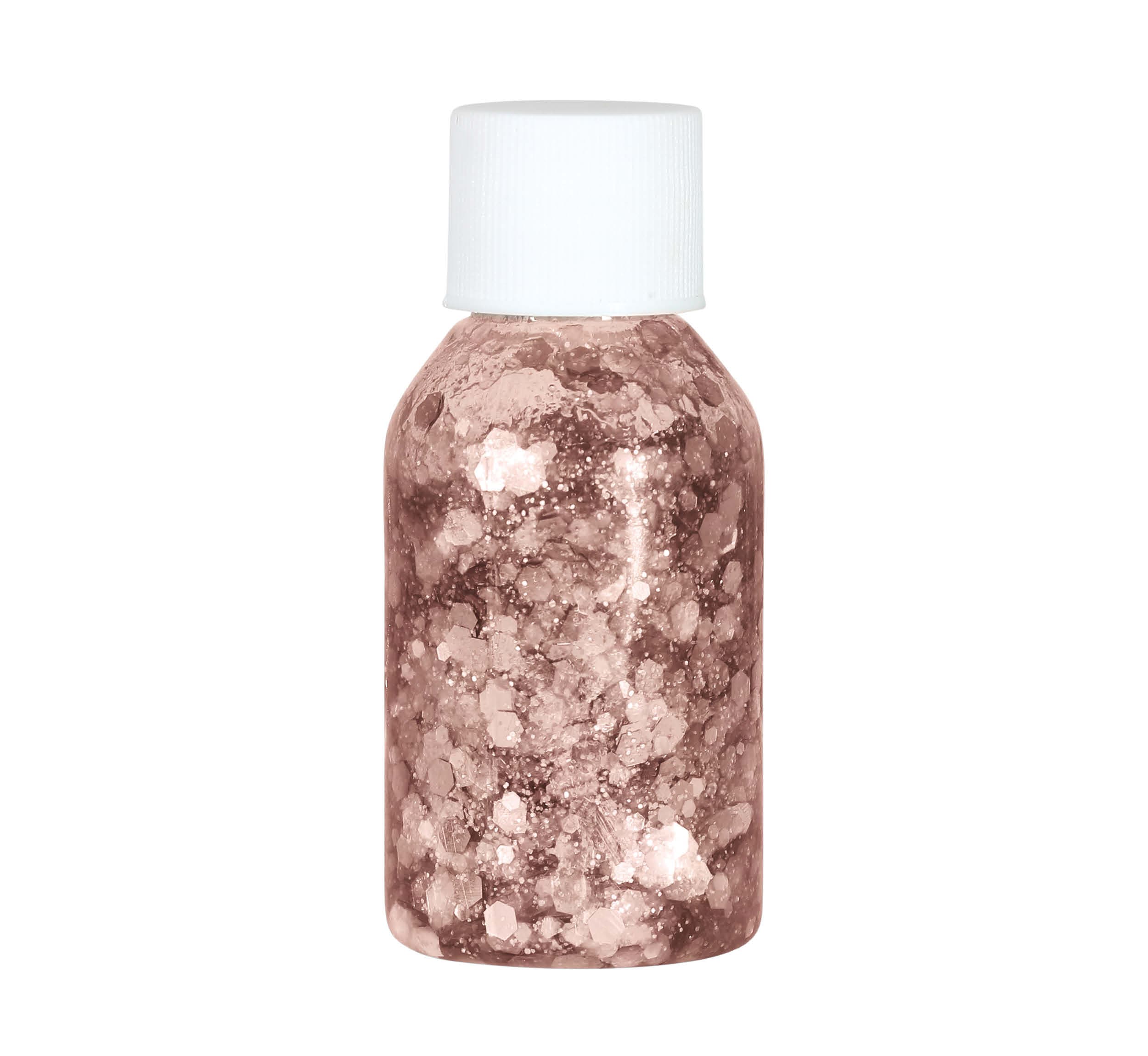 Bøtte med glimmergel i rosaguld, 20 g