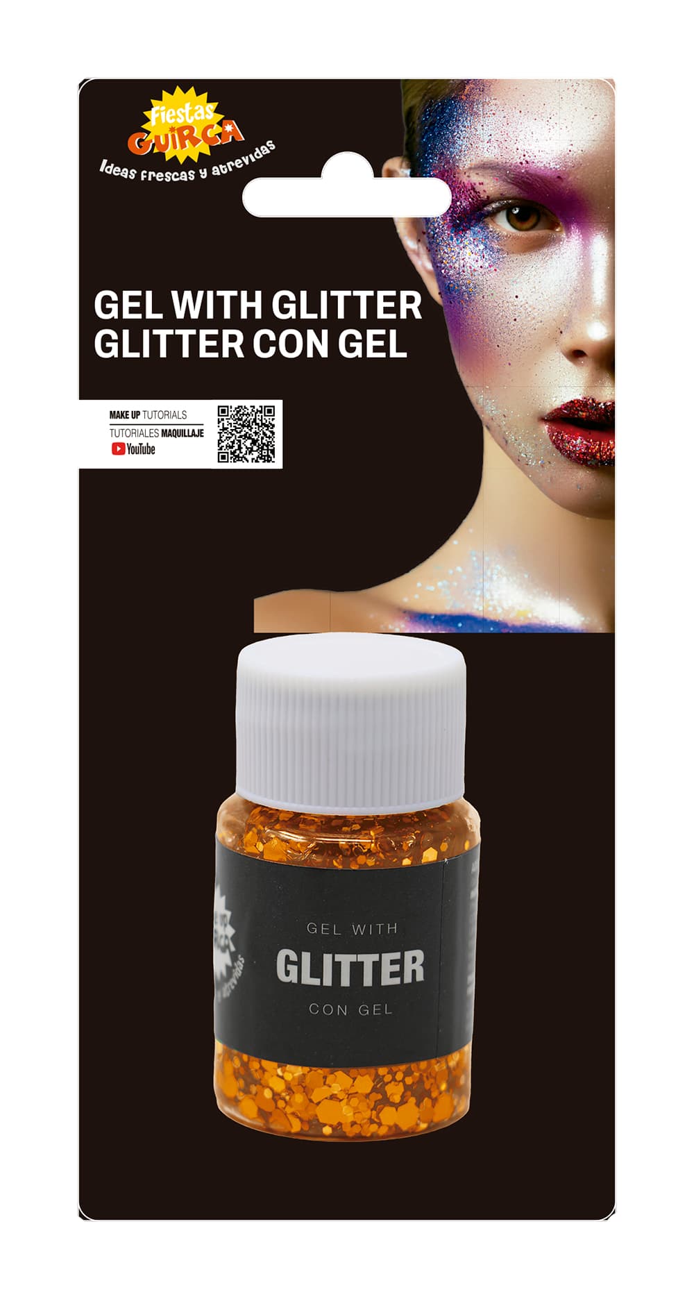 Orange glimmergel 20 g