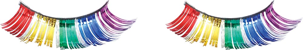 Metalliske flerfarvede øjenvipper