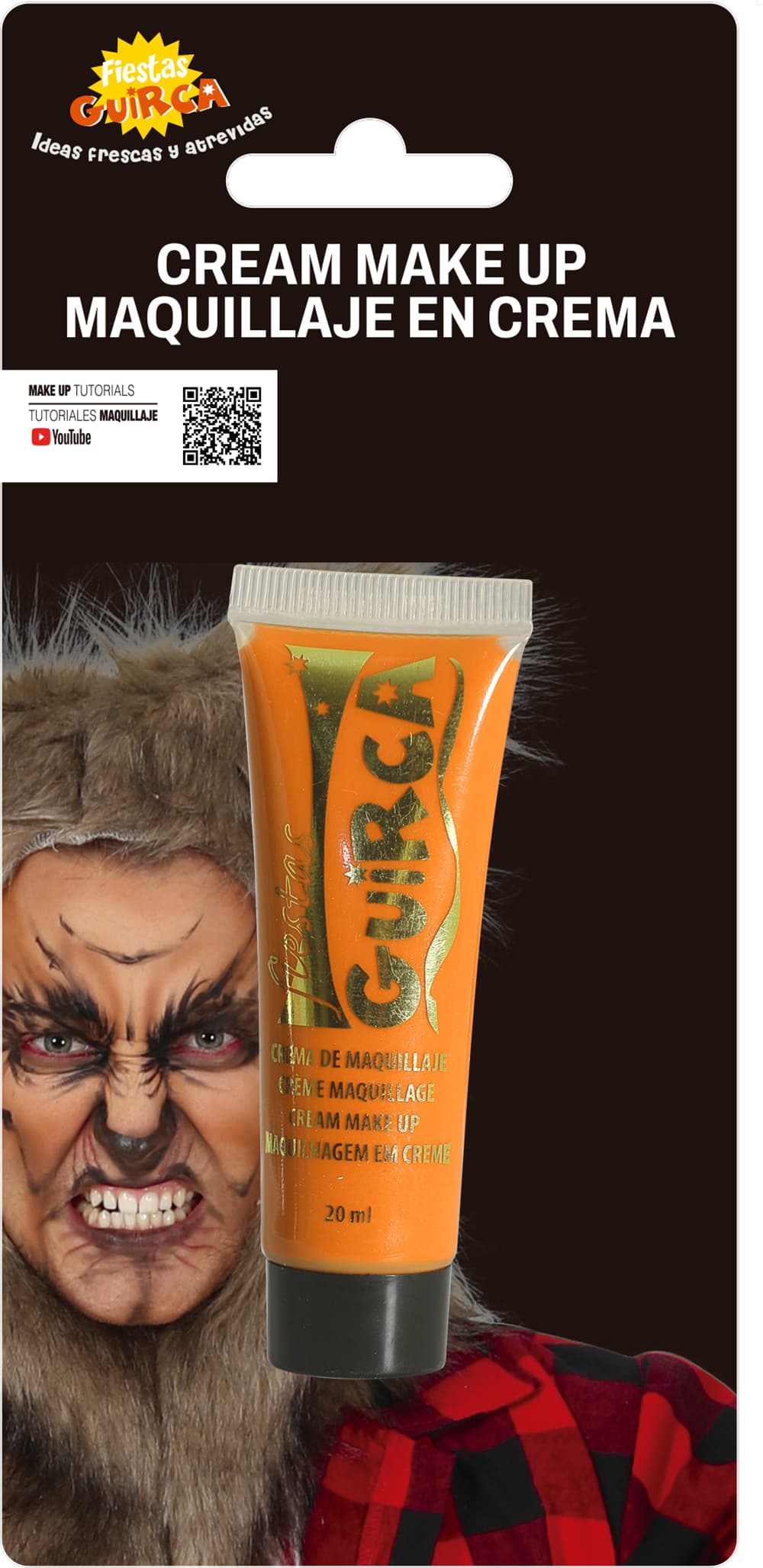 Cremesminke i tube, 20 ml, orange