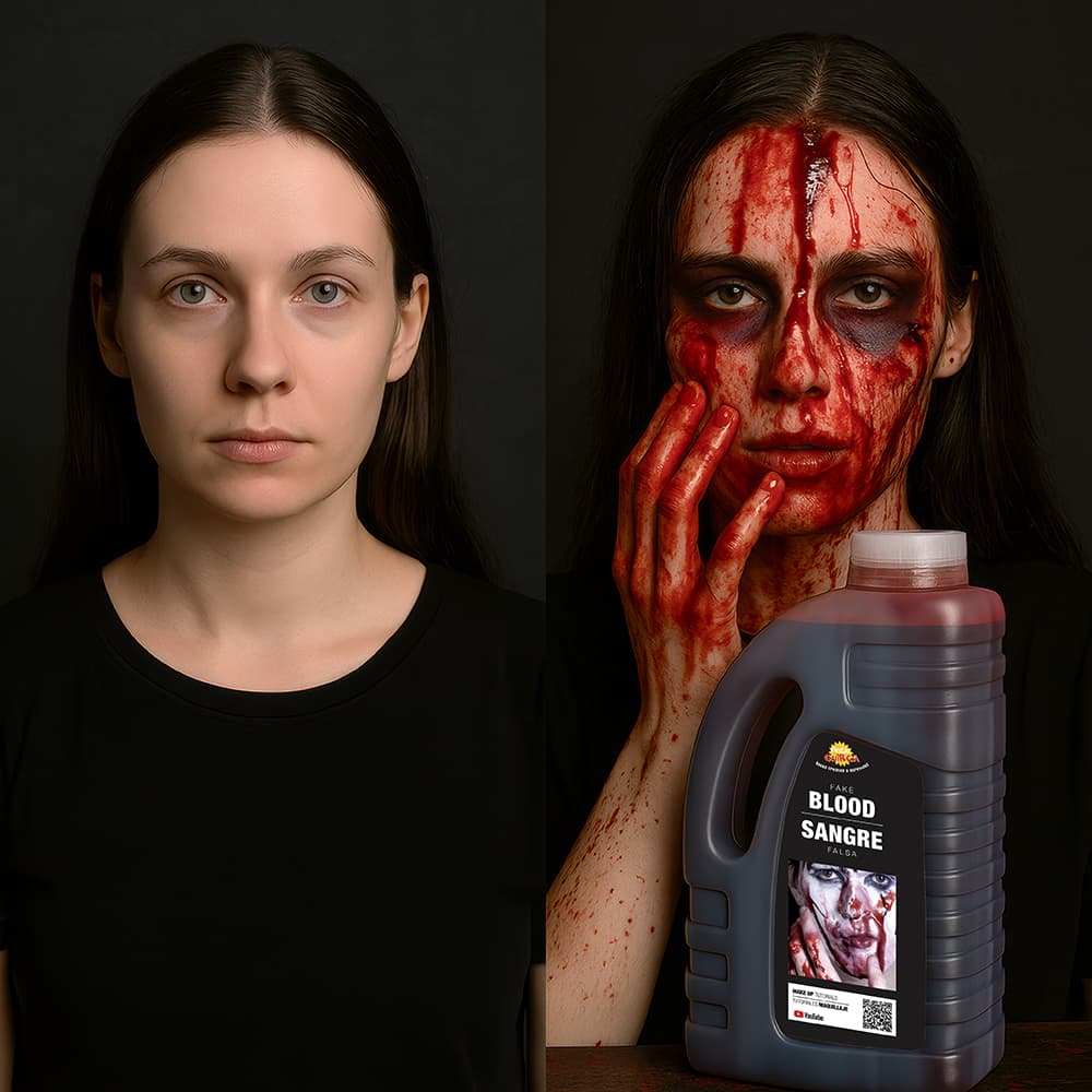 1 liter flaske med blod
