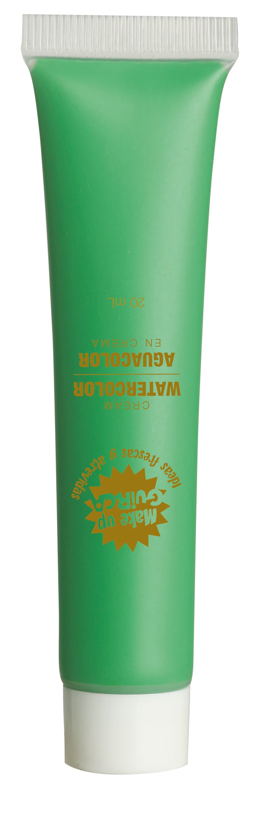 Lysegrøn vandbaseret sminke i tube, 20 ml