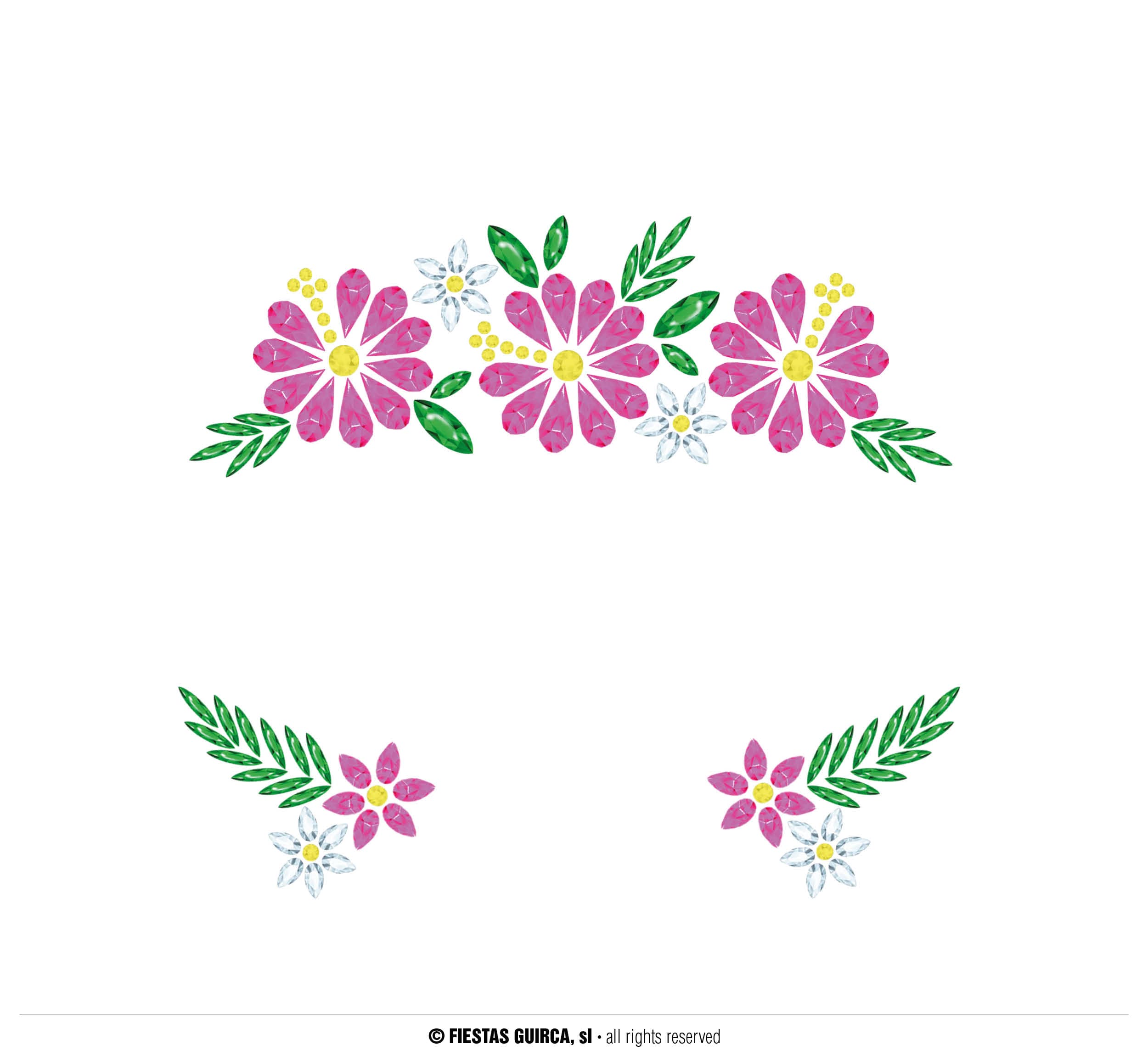 Ansigtssmykker med blomster