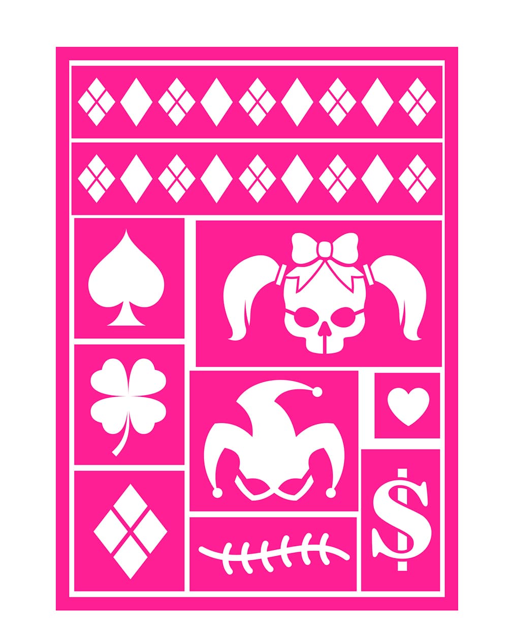Selvklæbende sminkestencil til børn, Dangerous Girl