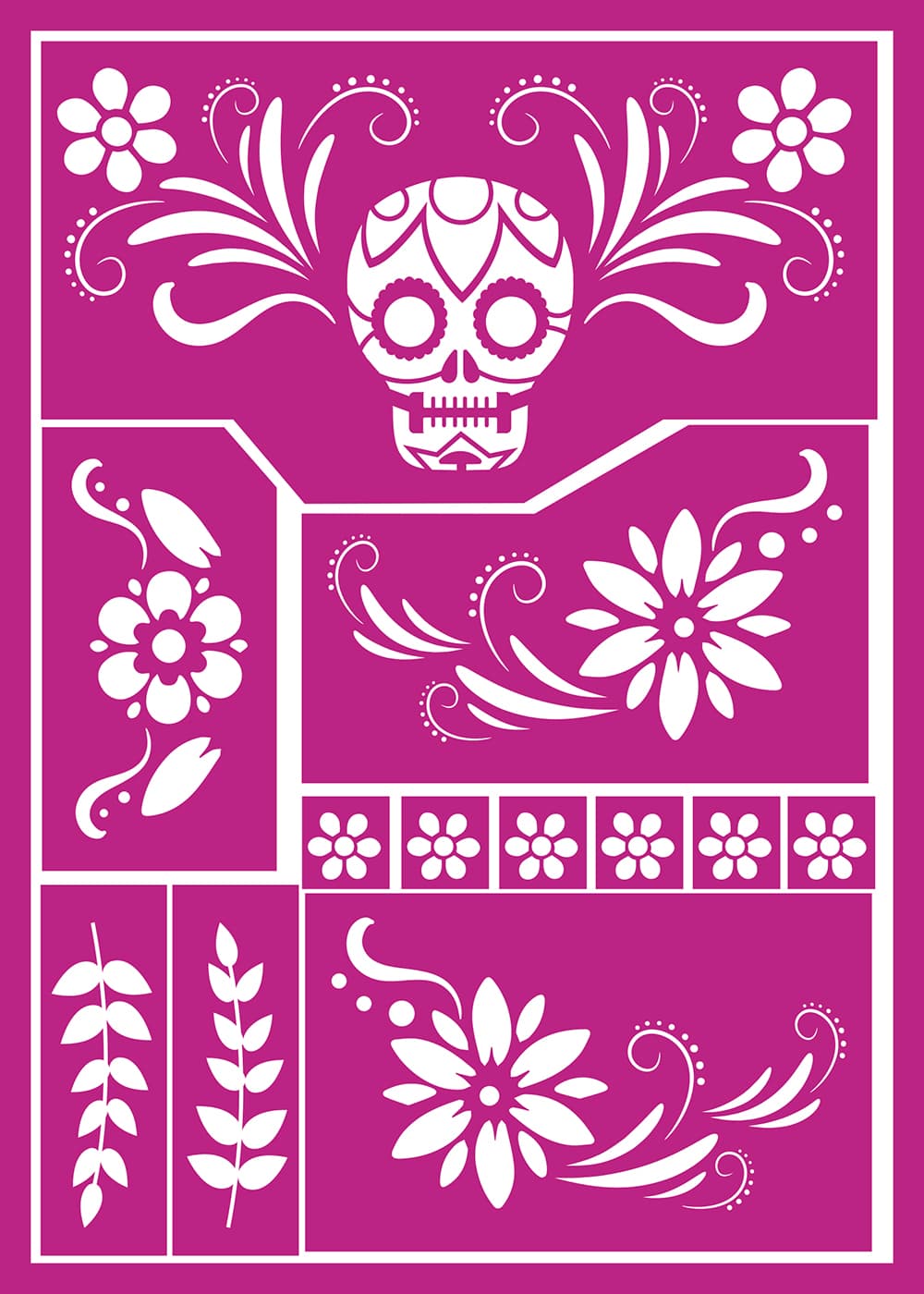 Selvklæbende sminkestencil til børn, Catrina, 14 × 20 cm