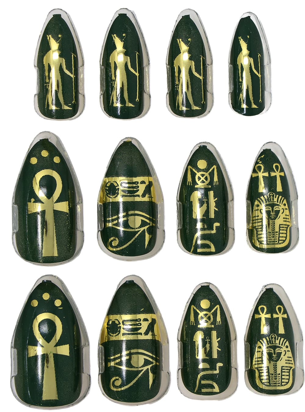 12 egyptiske negle med lim