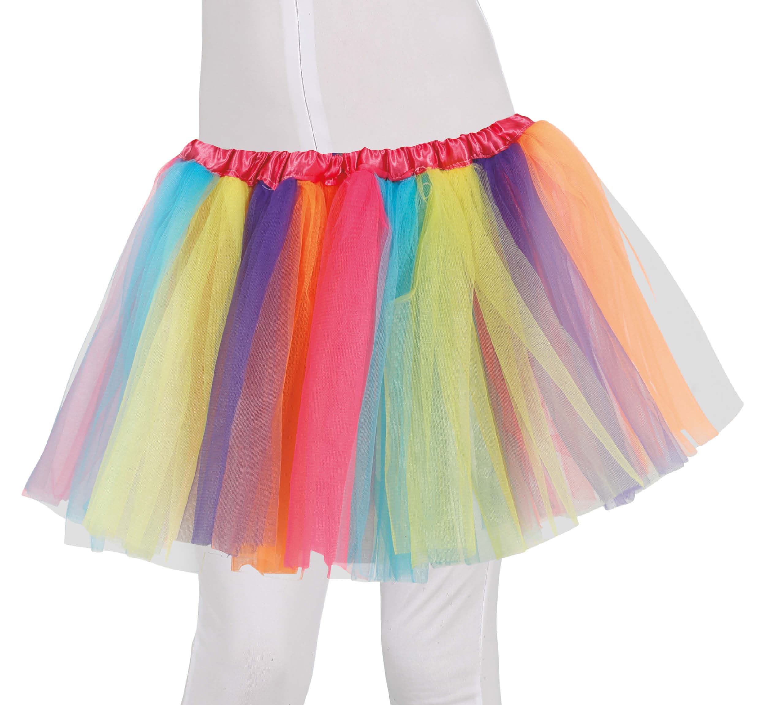 Flerfarvet tutu til børn, 30 cm