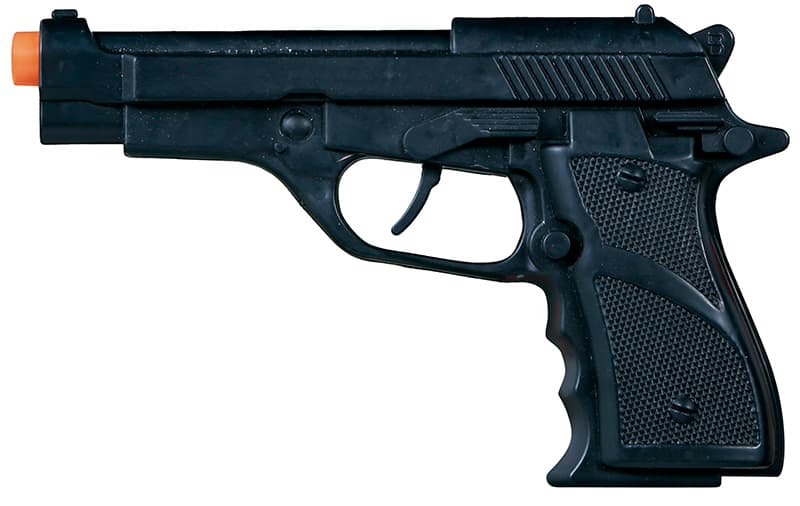 Sadeltaske med pistol, pung og lomme