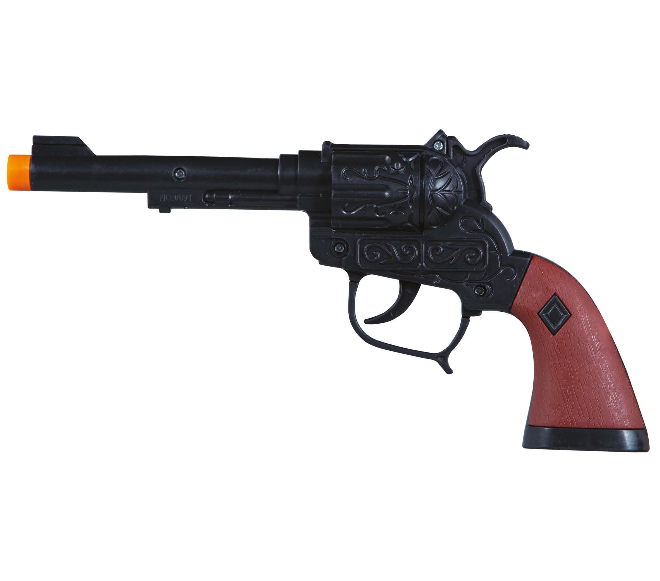 Sort cowboypistol, 20 cm