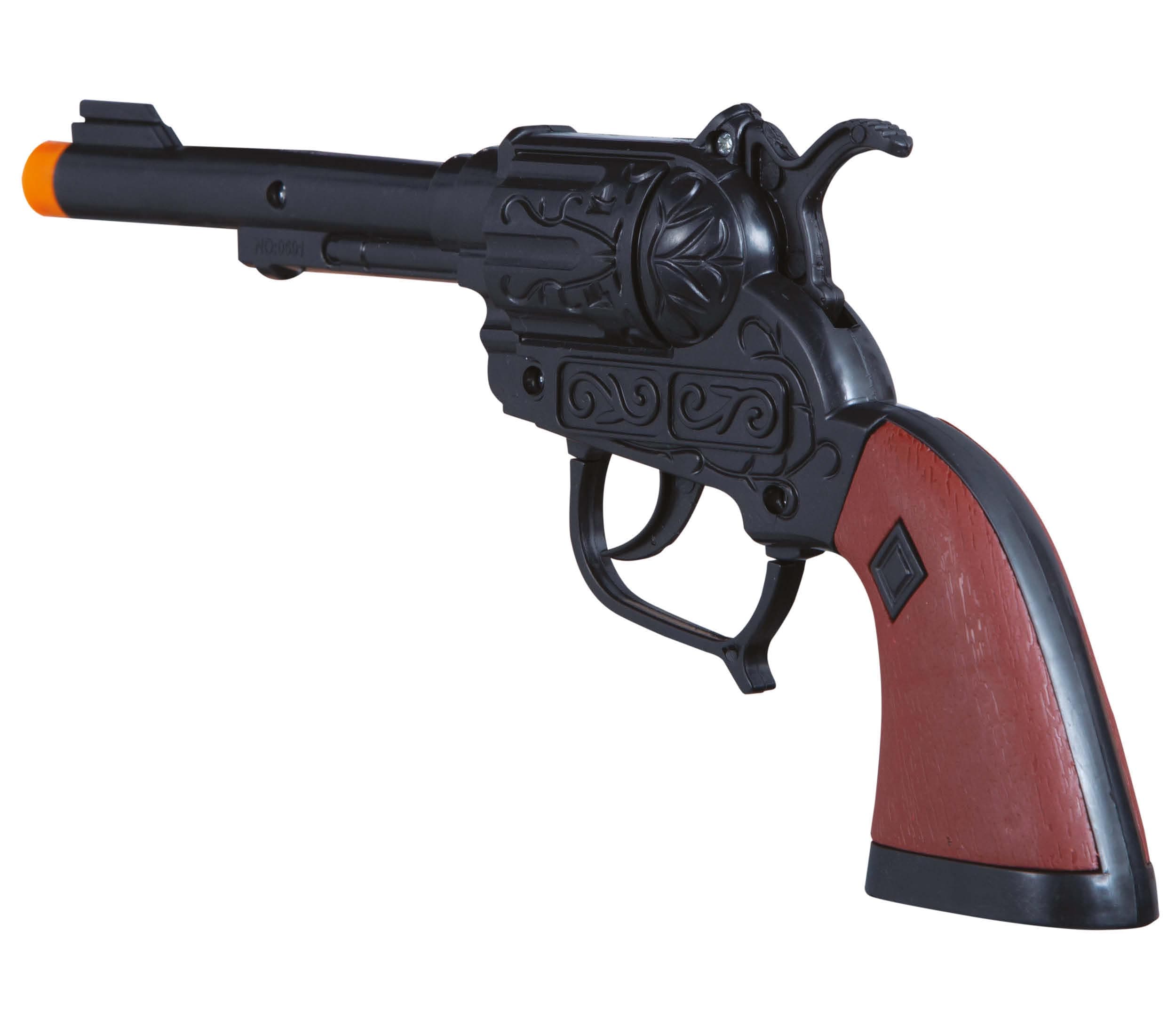 Sort cowboypistol, 20 cm