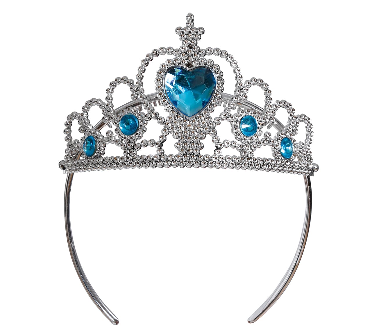 Prinsessetiara med blå sten