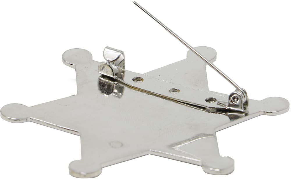 Sheriffstjerne i metal 6 cm