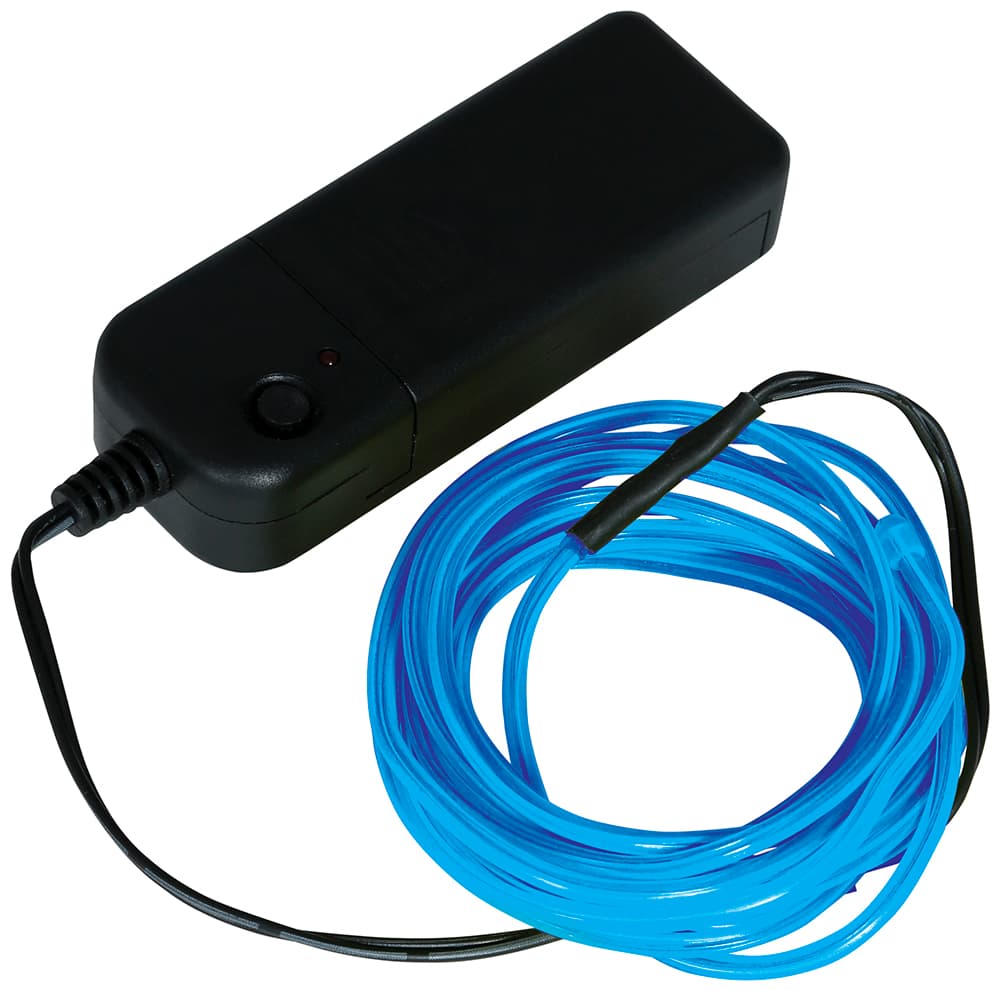 Blå LED-lyskæde, 5 m (batteridrevet)