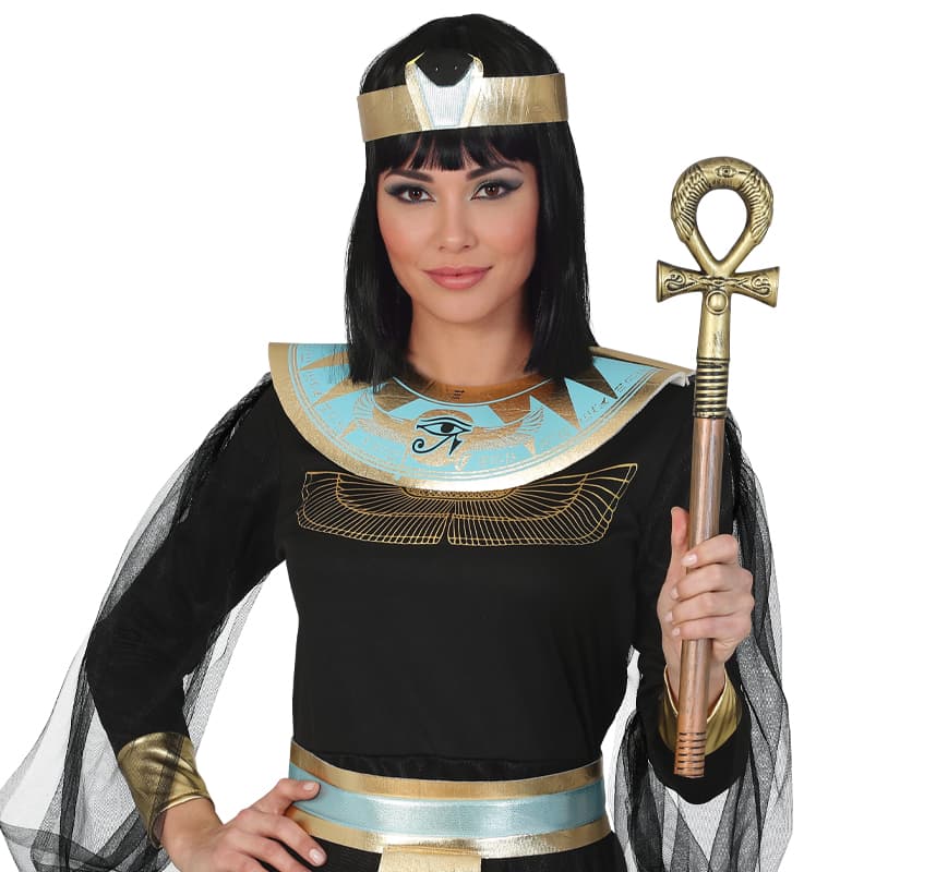 Egyptisk scepter med ankh-kors, 50 cm