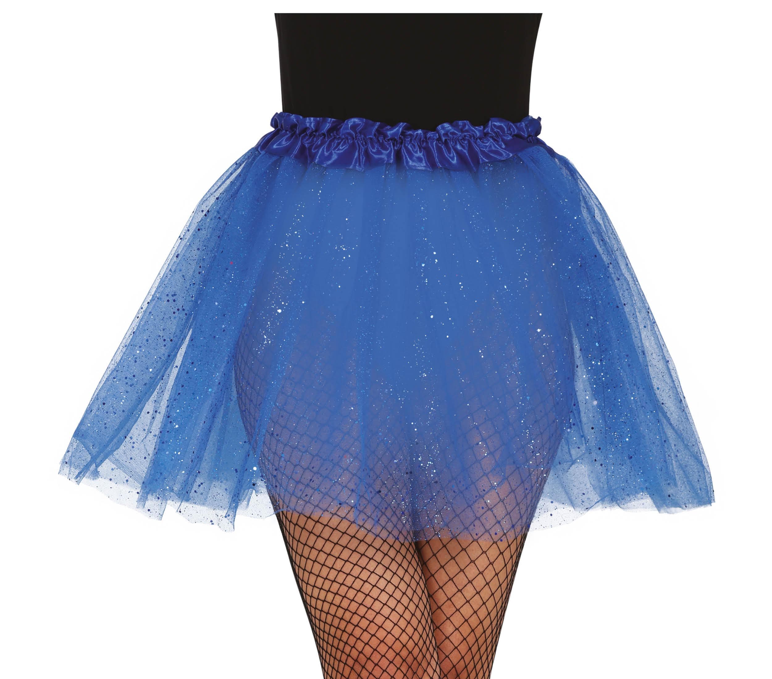 Blå tutu med glimmer, 40 cm