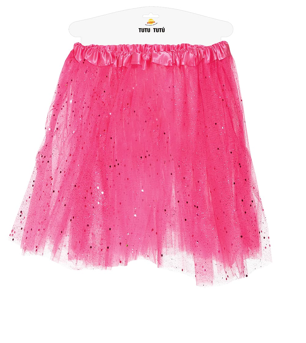 Lyserød tutu med glimmer, 40 cm