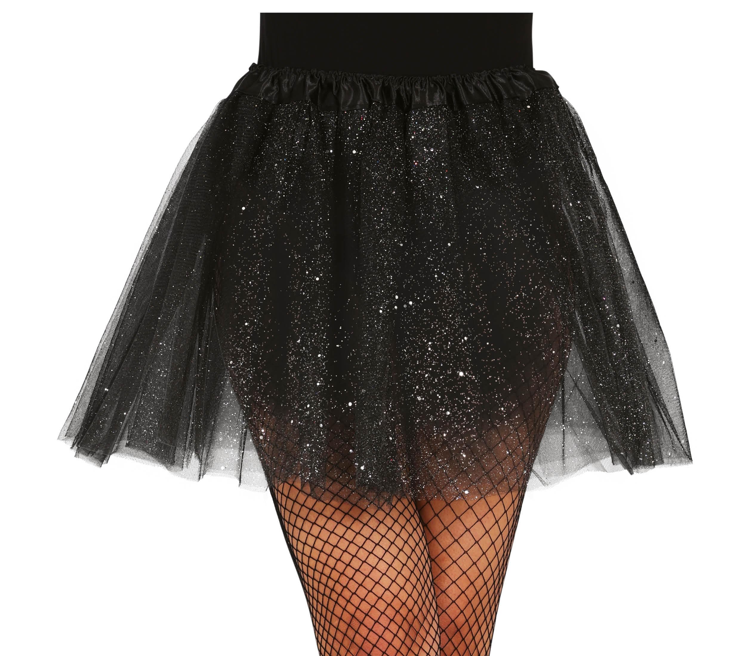 Sort tutu med glimmer, 40 cm
