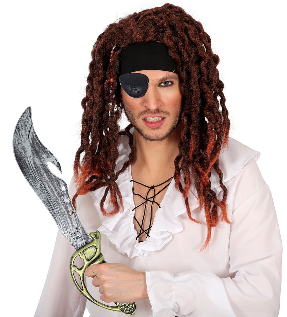 Piratsværd 50 cm med øjenklap