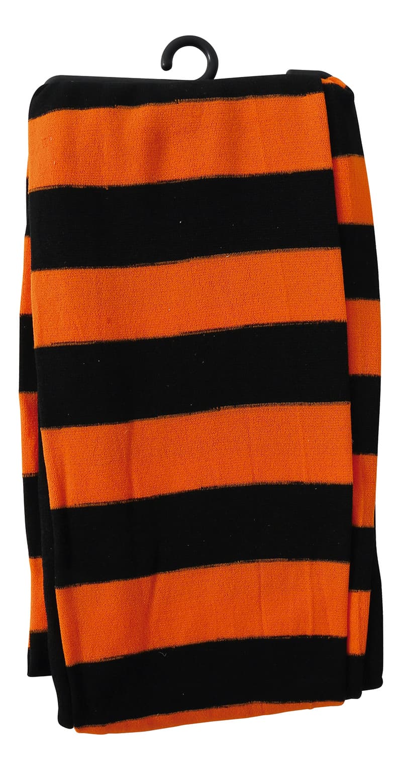Orange stribede strømpebukser
