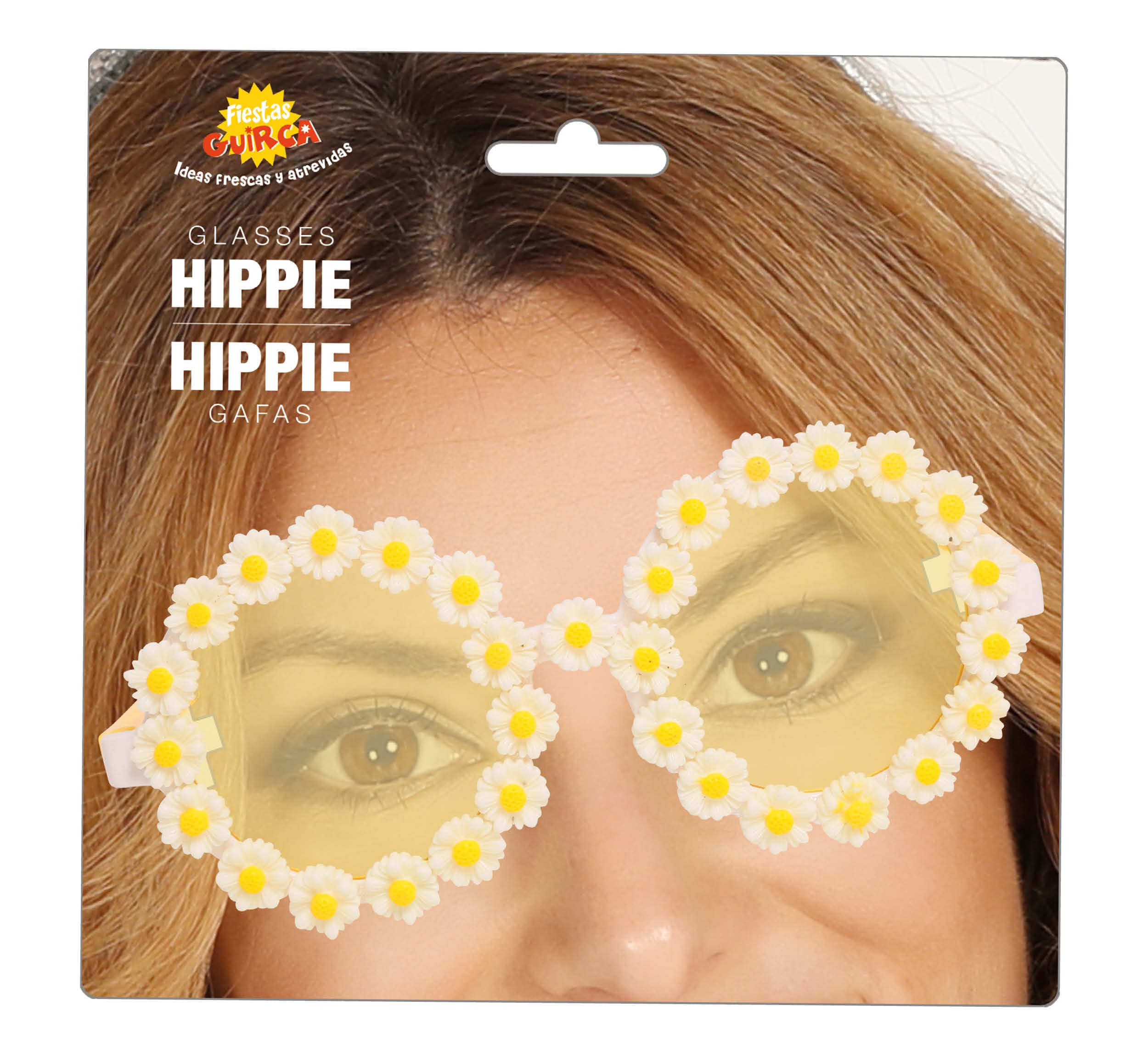 Hippiebriller med margueritter