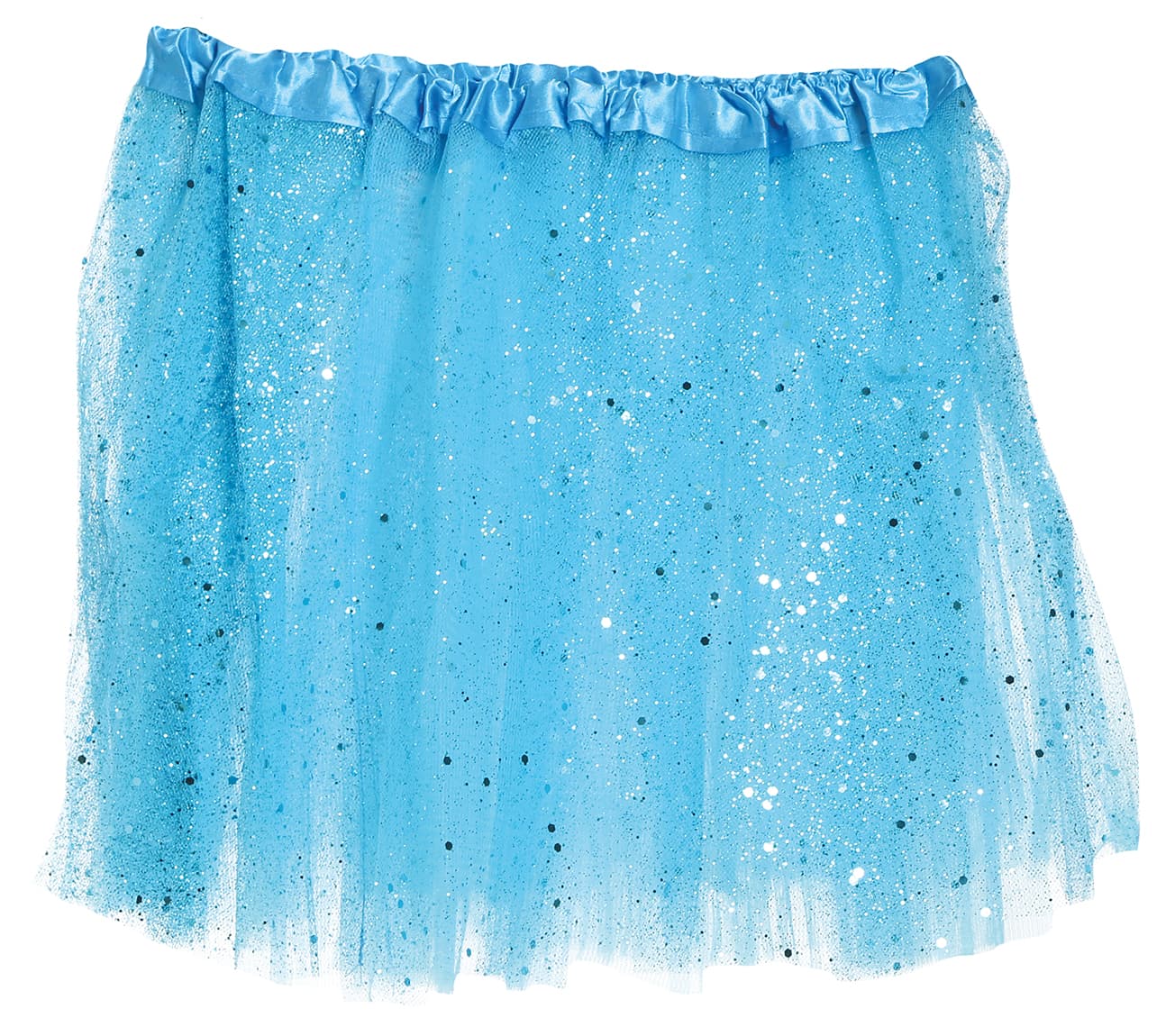 Blå tutu med glimmer til børn, 30 cm