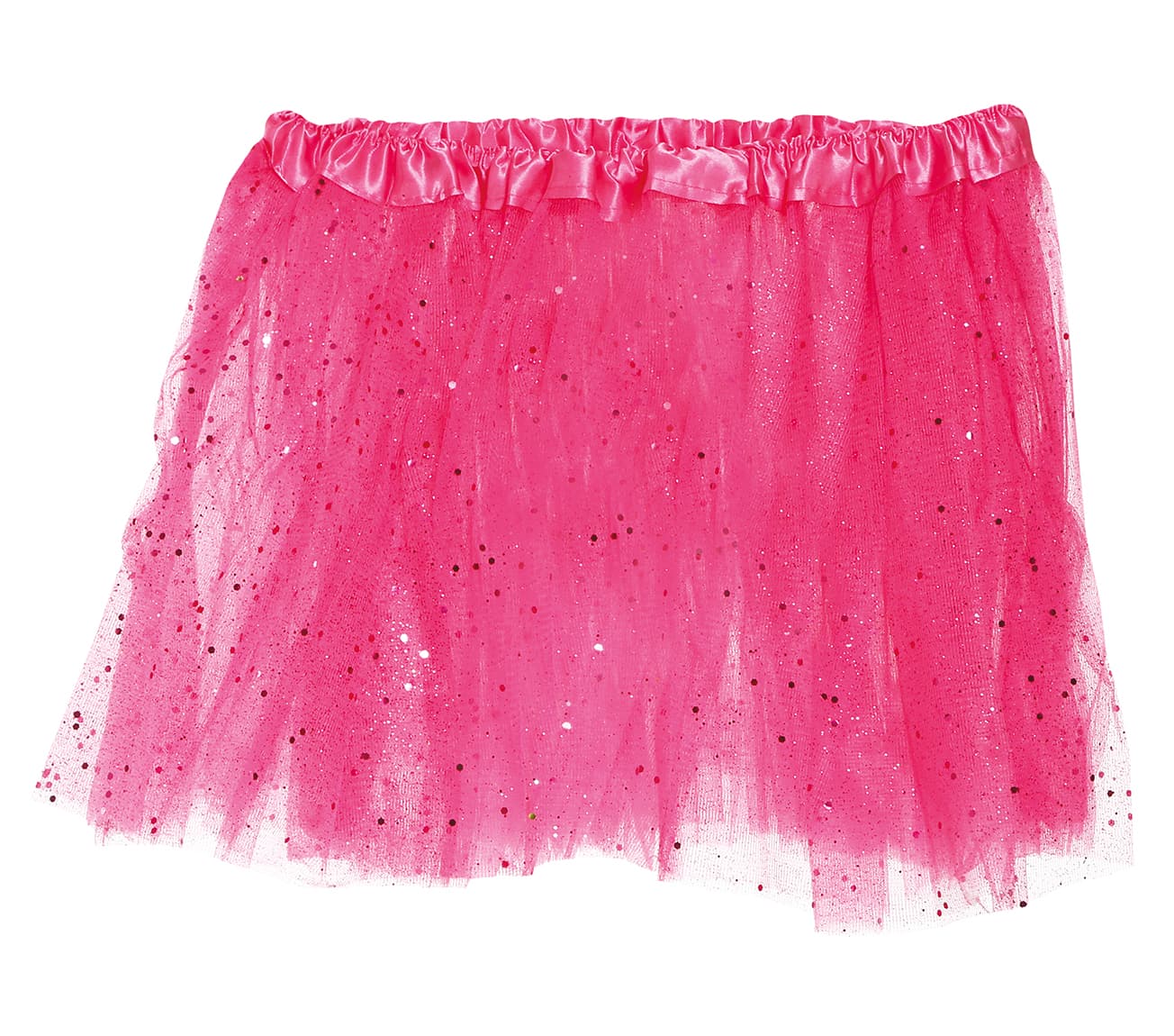 Fuchsia tutu med glimmer til børn, 30 cm