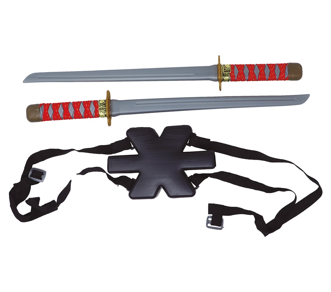 2 samuraisværd til skulderen, 55 cm