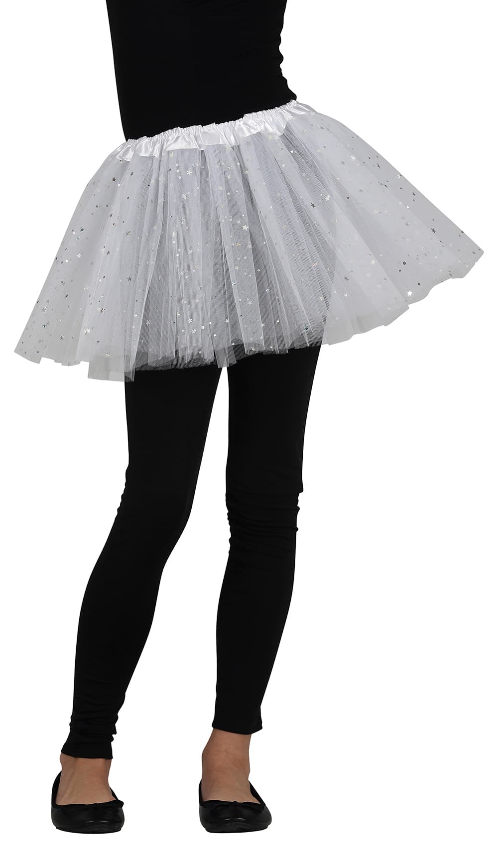 Hvid tutu med stjerner 30 cm